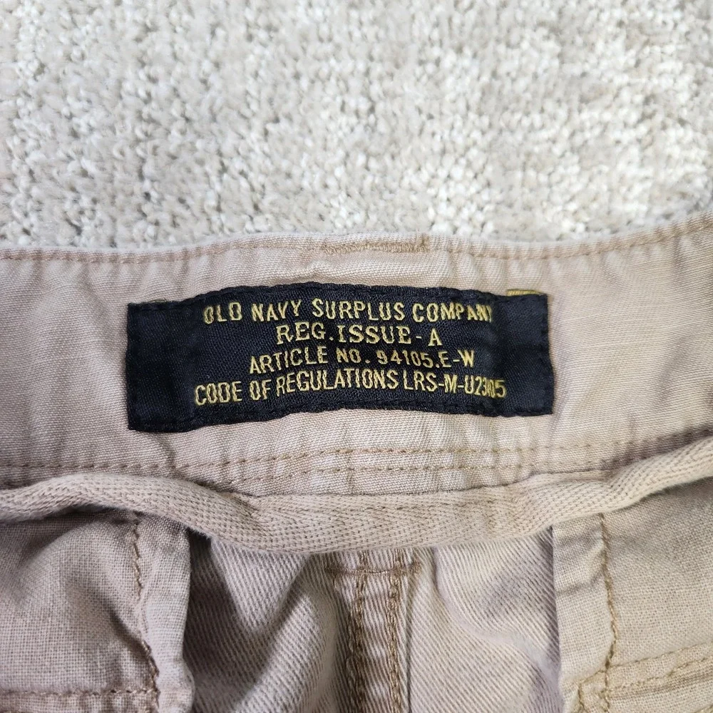 Vintage Paratrooper Style Shorts Men 32 Heavy Cotton Twill Old Navy‎ Military